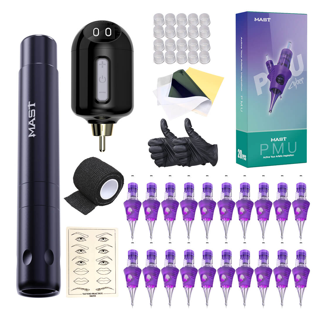Mast Tour Air Wireless Tattoo Machine Advanced Bundle - Dragonhawktattoos