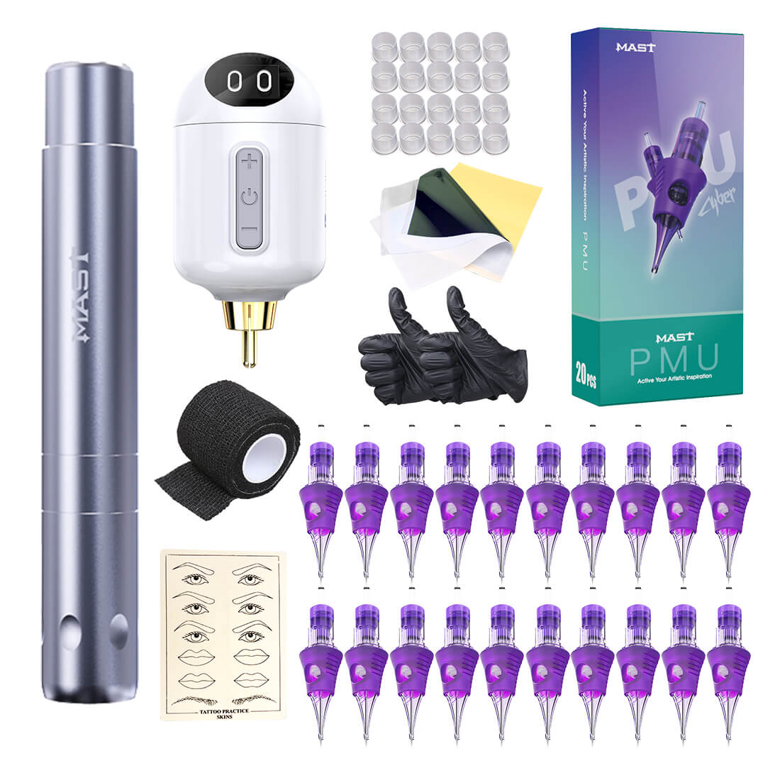 Mast Tour Air Wireless Tattoo Machine Advanced Bundle - Dragonhawktattoos