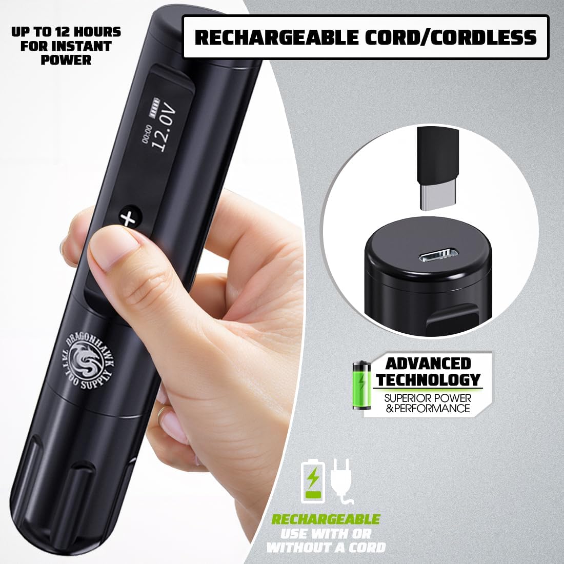 Dragonhawk X9 Wireless Tattoo Kit - Dragonhawktattoos