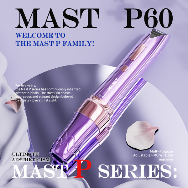 MAST P60 Wireless Tattoo Pen Machine With 2.2mm-3.2mm Adjustable Stroke Length - Dragonhawktattoos