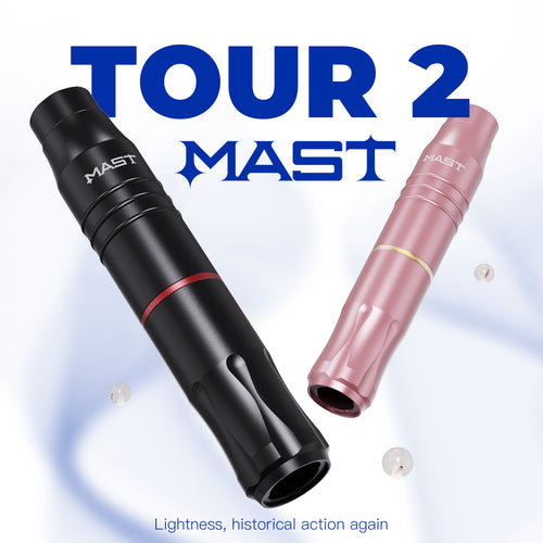 Mast Tour2 Tattoo Gun Kit Wireless Tattoo Pen Machine with Thin & Short Frame Powerful Motor by Mcore