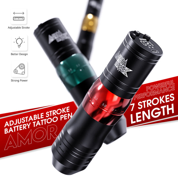 Mast Amor Adjustable 7 Strokes Length 2.4-4.2mm Tattoo Battery Pen - Dragonhawktattoos