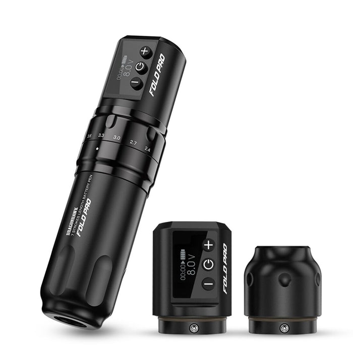Dragonhawk Wireless Tattoo Pen Machine with 7 Stroke Length | Fold Pro (2 Batteries Ver) - Dragonhawktattoos