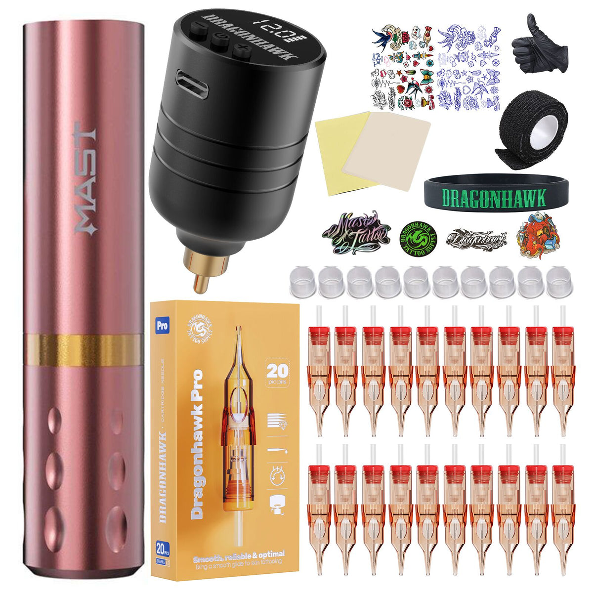 Dragonhawk S6 Pro Tattoo Pen Wireless Battery Kits - Dragonhawktattoos