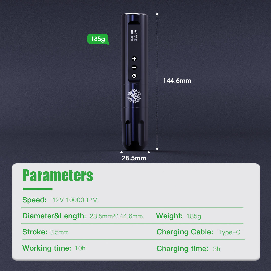 Dragonhawk X9 Wireless Tattoo Kit - Dragonhawktattoos