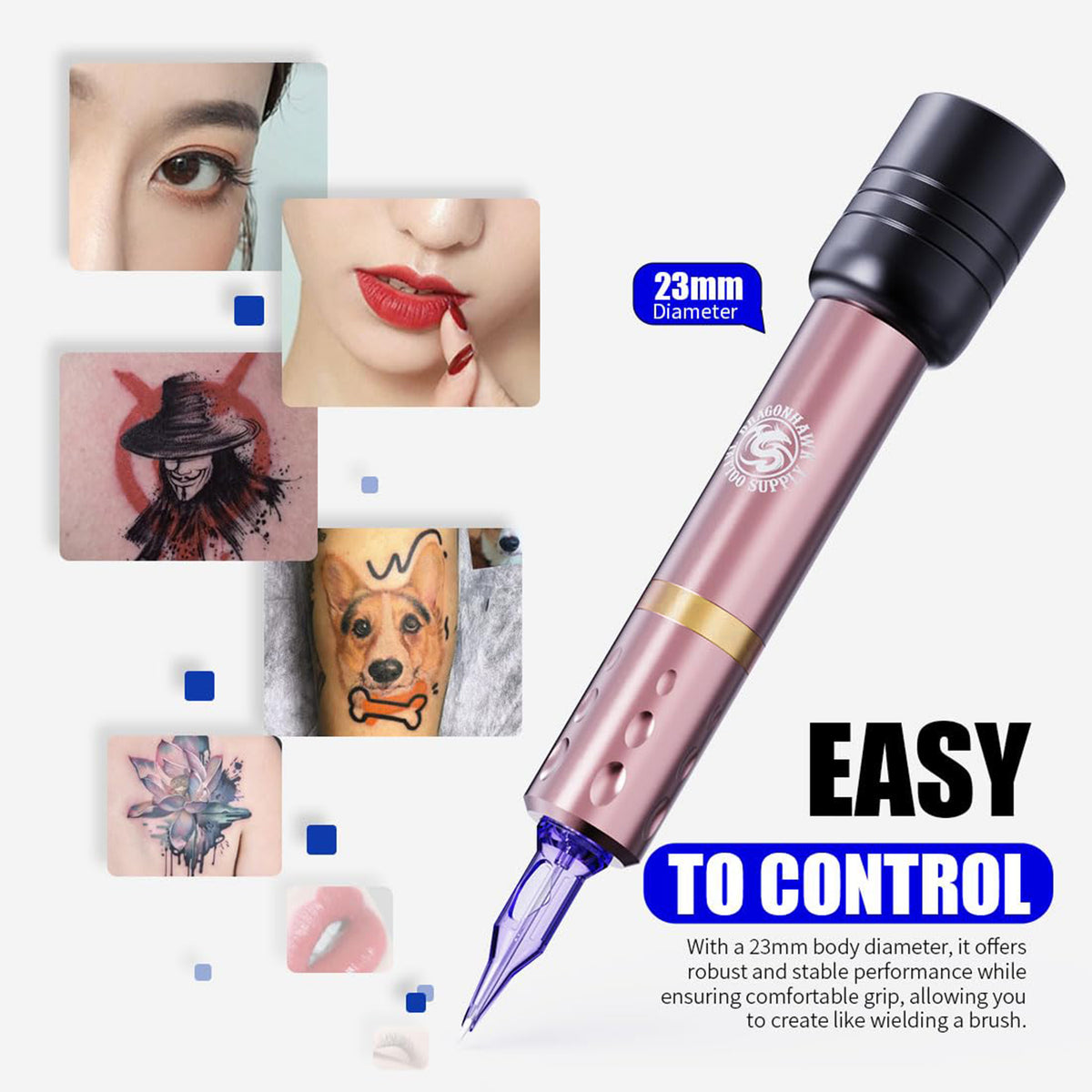 Dragonhawk S6 Pro Tattoo Pen Wireless Battery Kits - Dragonhawktattoos