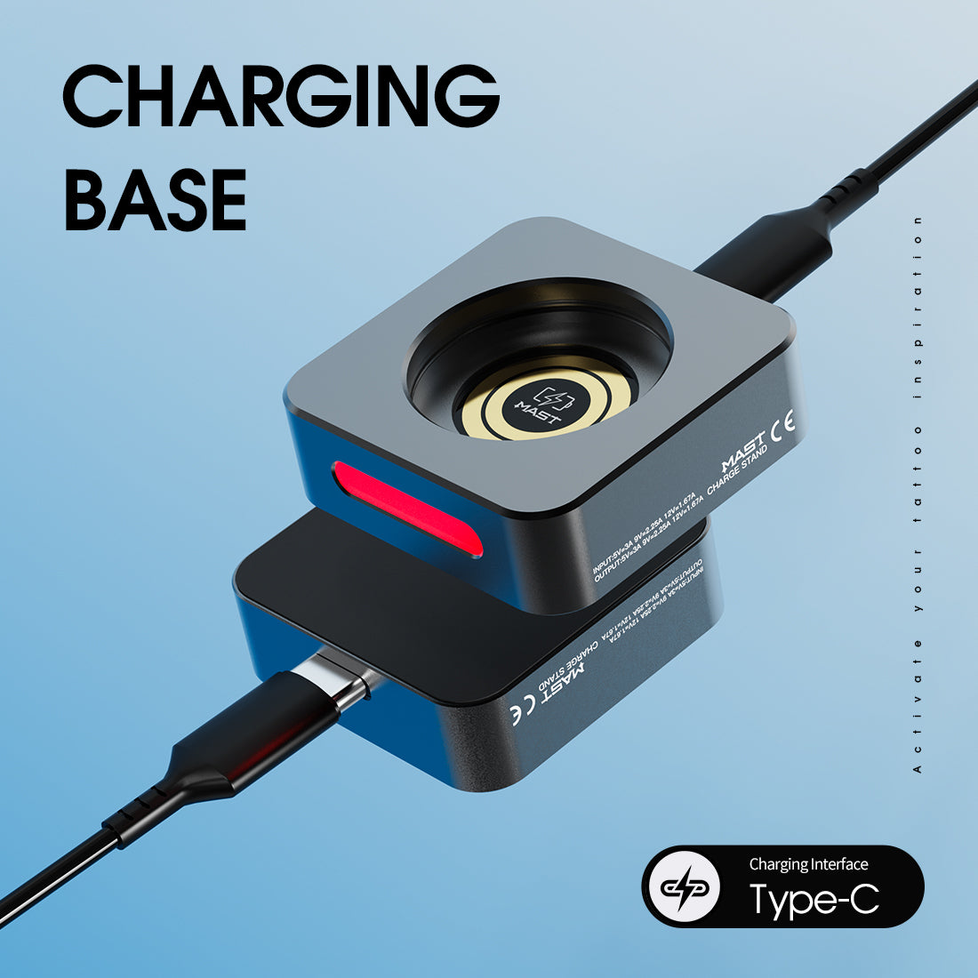 Original Battery&Charging Base for MAST Racer Pro Wireless Tattoo Pen Machine - Dragonhawktattoos