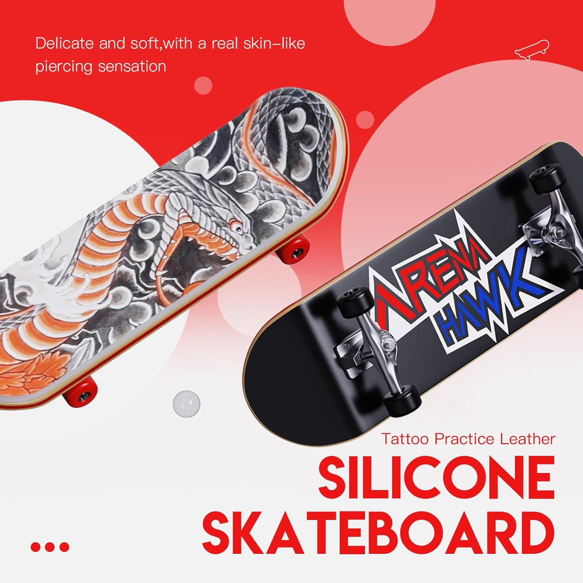 3 Packs Practice Skins Fingerboard Mini Skateboards Collectible - Dragonhawktattoos