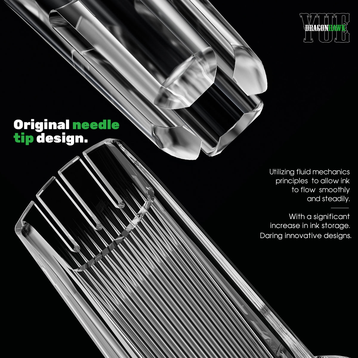 Dragonhawk Yue Cartridges Needles 0.30MM 3.5mm Taper Round Magnum - Box of 20 - Dragonhawktattoos