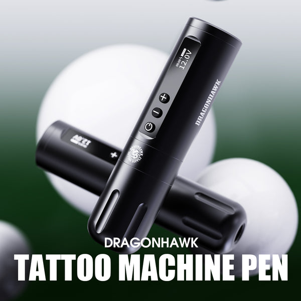 Dragonhawk X10 Wireless Tattoo Pen 3.5MM Stroke Beginner Tattoo Kit - Dragonhawktattoos