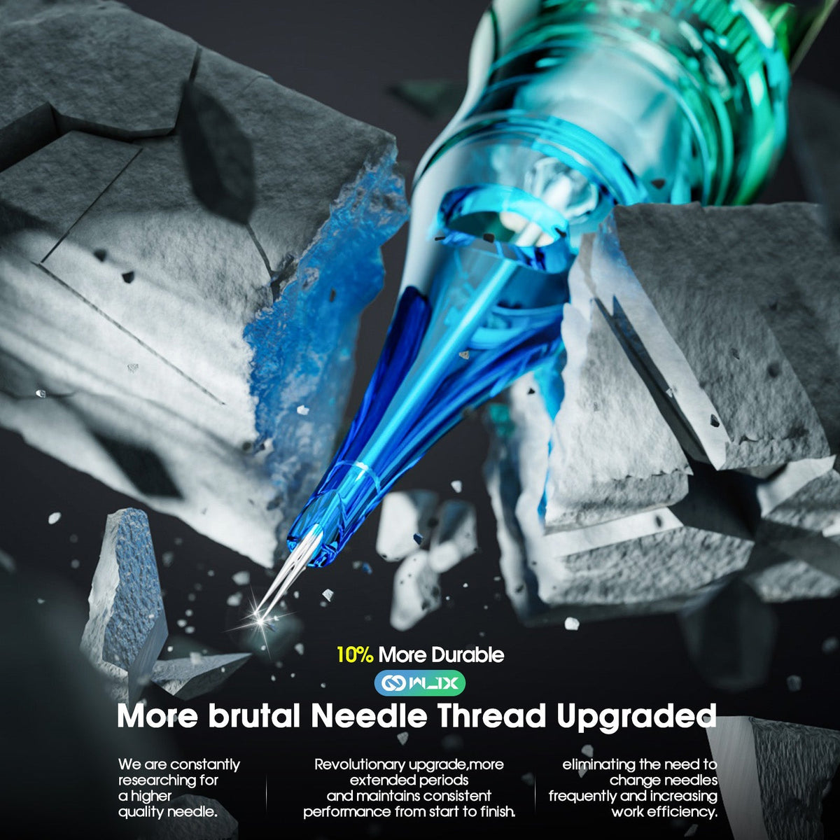 WJX ULTIMATE Cartridges Needles 0.3MM 5mm Taper(RL) Round Liner - Box of 20 - Dragonhawktattoos