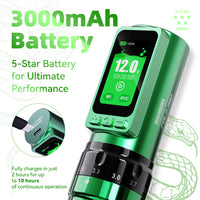 Dragonhawk Fold Pro Year of Snake Edition Wireless Tattoo Machine Pen 3000mAh Battery - Dragonhawktattoos