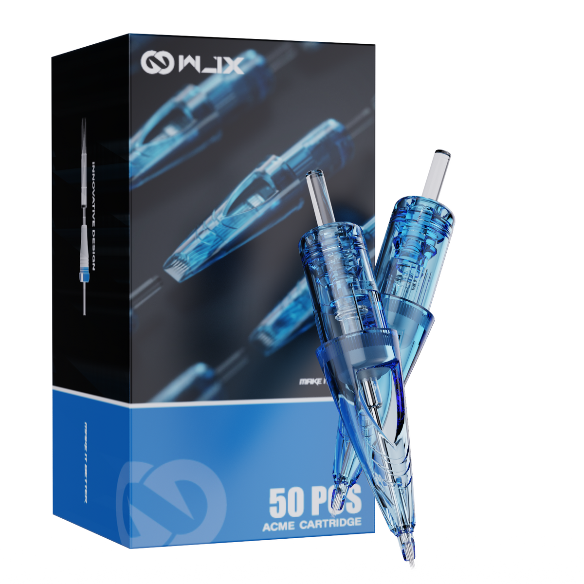 WJX Tattoo Cartridges Needles Disposable Supply 50Pcs Mixed Size - Dragonhawktattoos