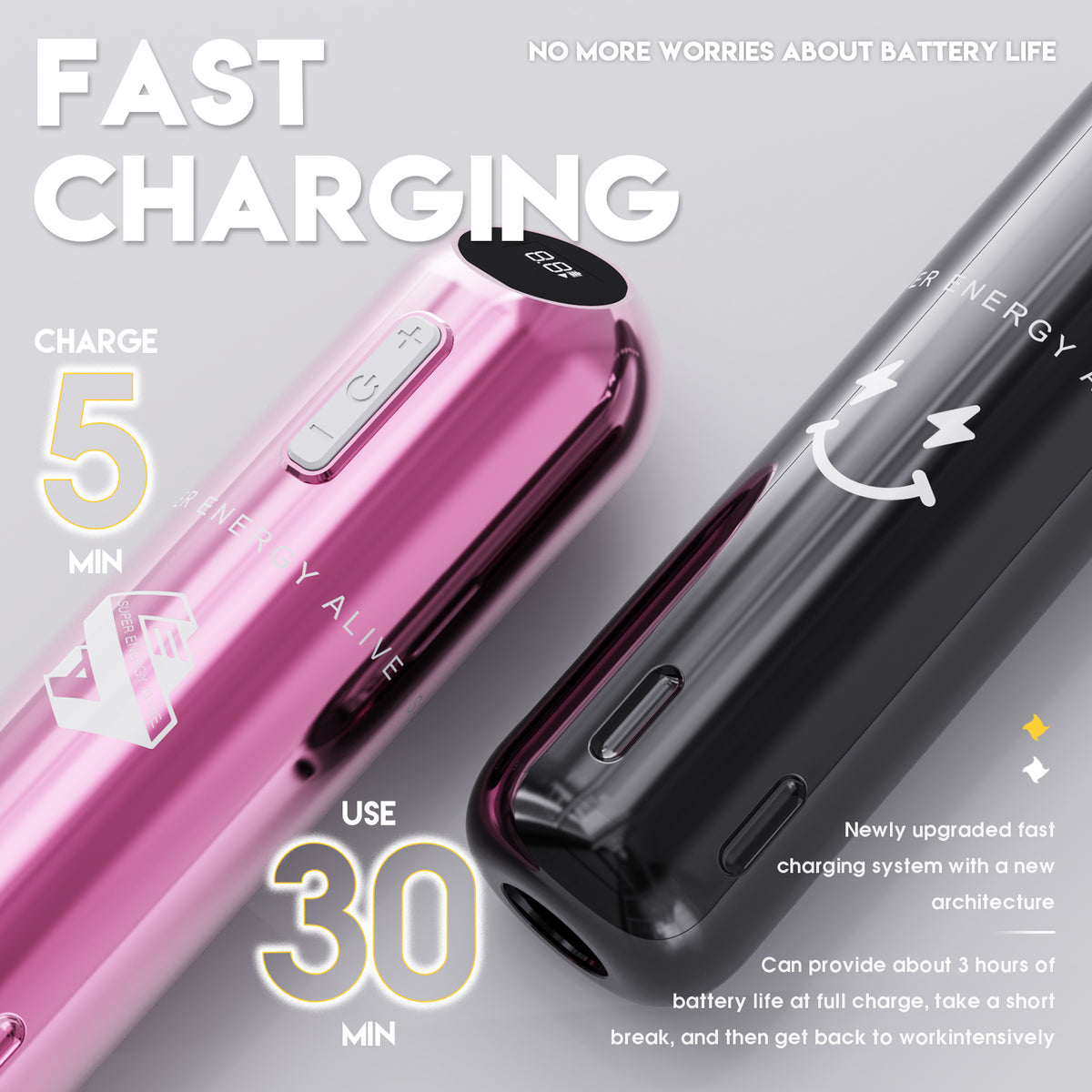SEA Capsule Shape Wireless Pen Tattoo Pen Machine - Dragonhawktattoos