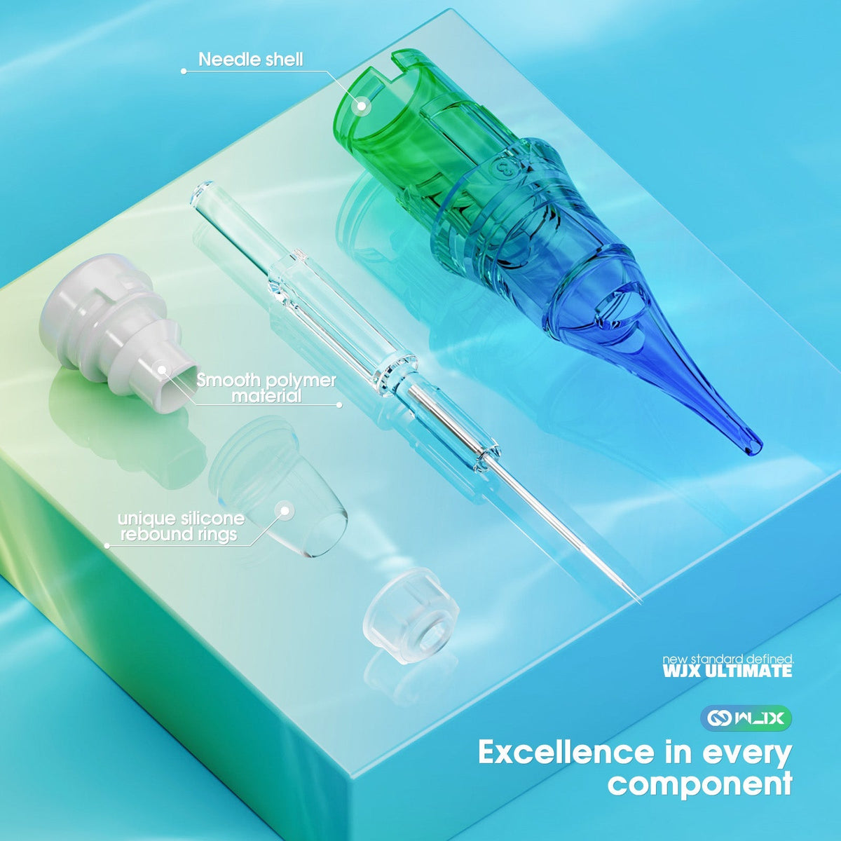 WJX ULTIMATE Cartridges Needles 0.3MM 5mm Taper(RL) Round Liner - Box of 20 - Dragonhawktattoos