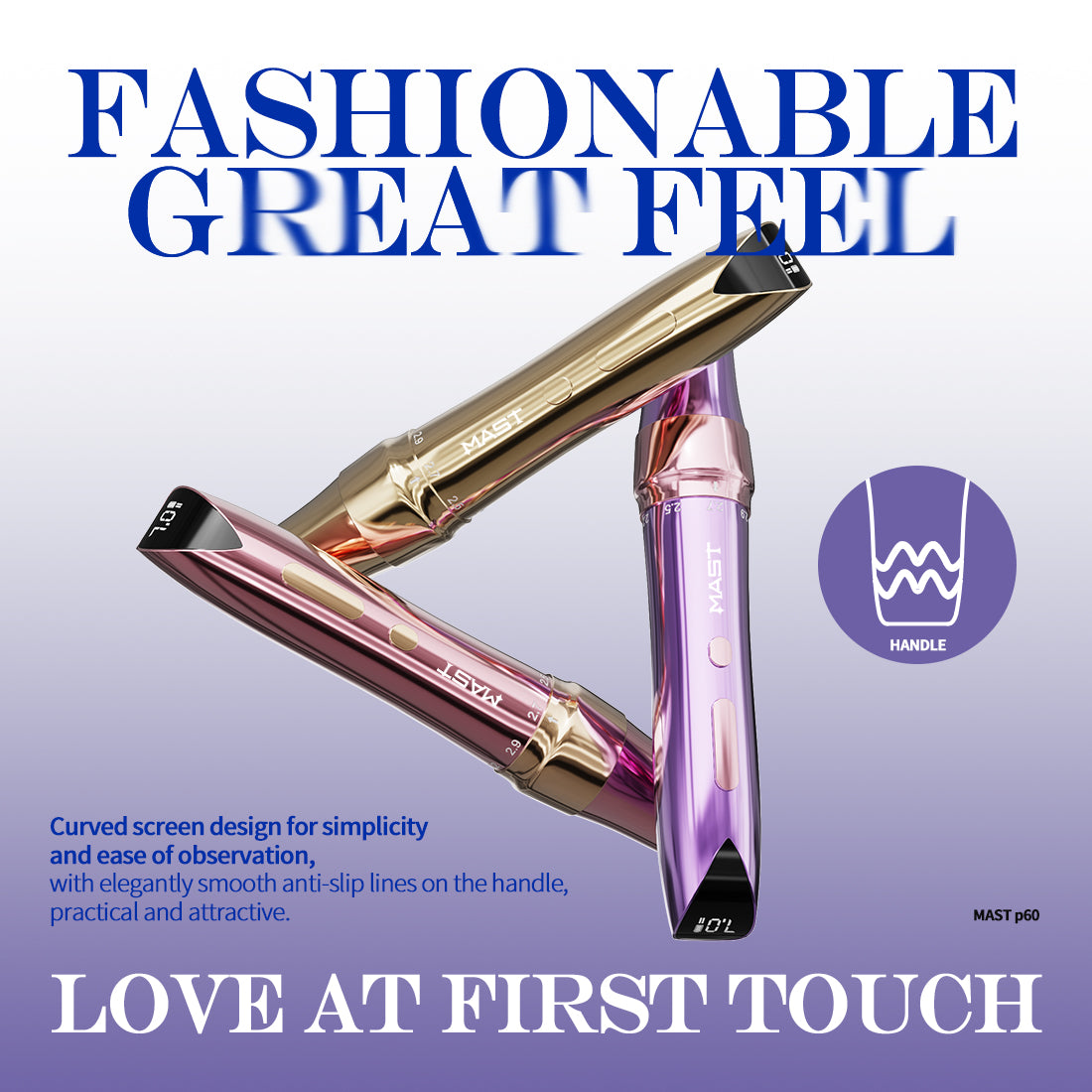 MAST P60 Wireless Tattoo Pen Machine With 2.2mm-3.2mm Adjustable Stroke Length - Dragonhawktattoos