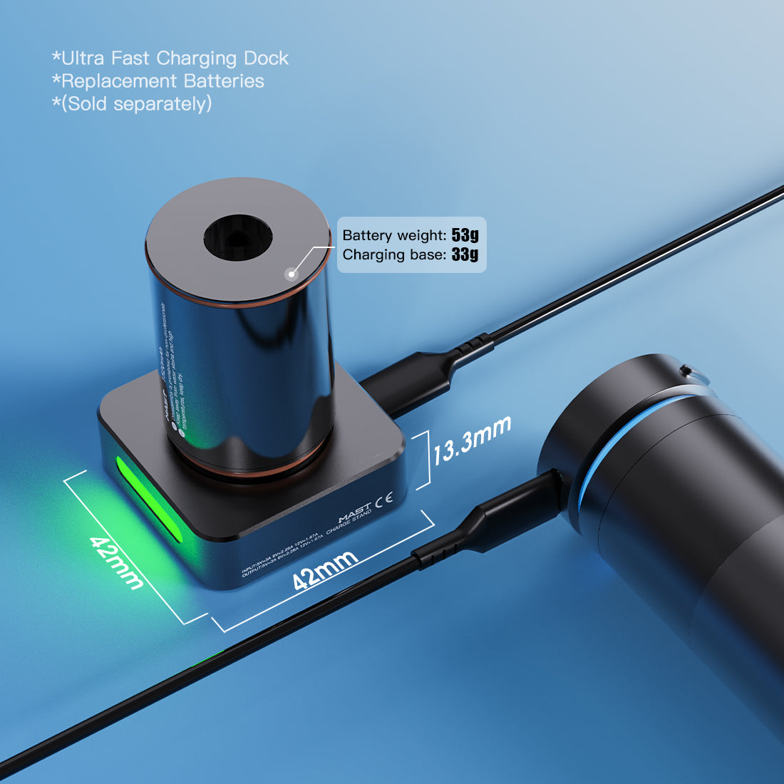 Original Battery&Charging Base for MAST Racer Pro Wireless Tattoo Pen Machine - Dragonhawktattoos