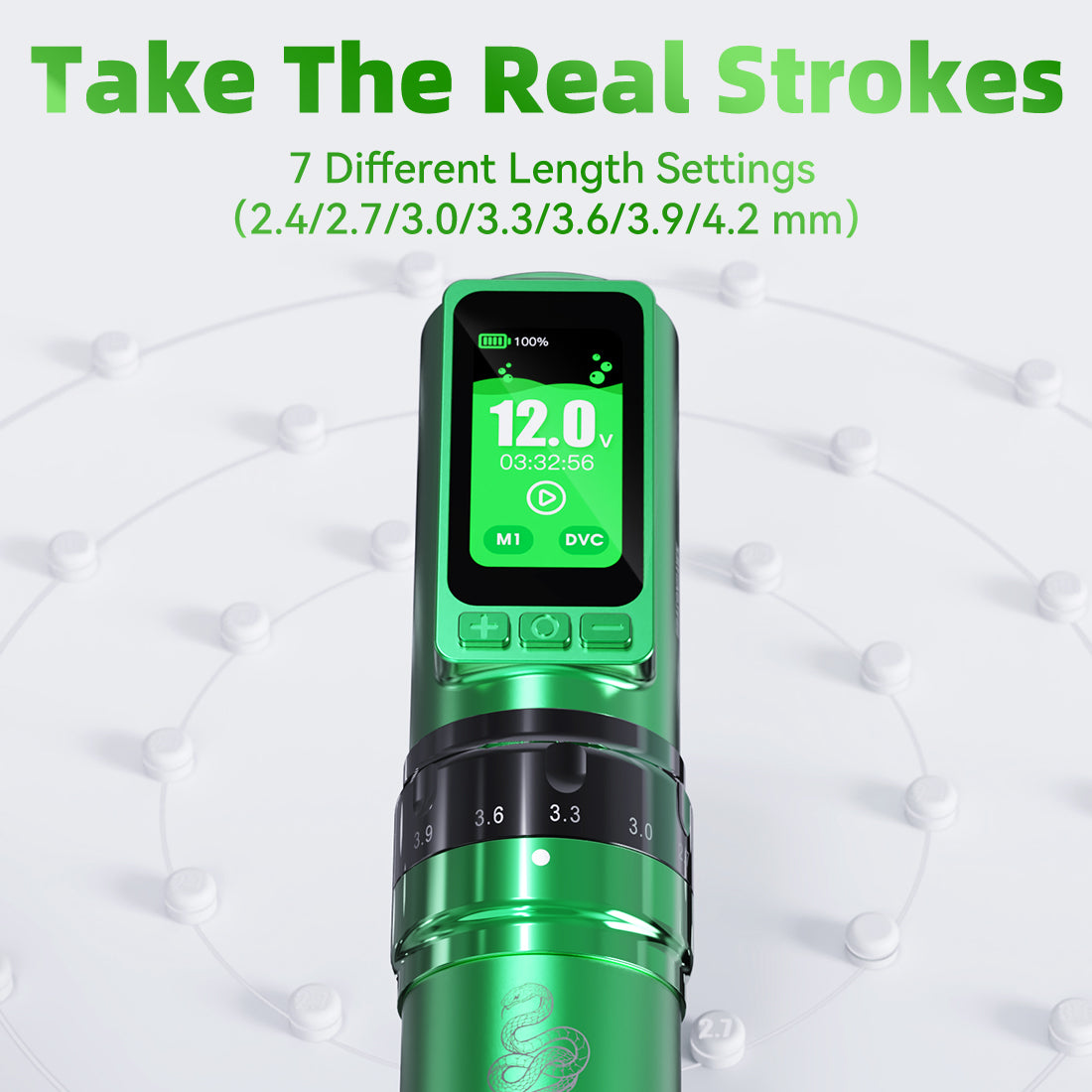 Dragonhawk Fold Pro Year of Snake Edition Wireless Tattoo Machine Pen 3000mAh Battery - Dragonhawktattoos