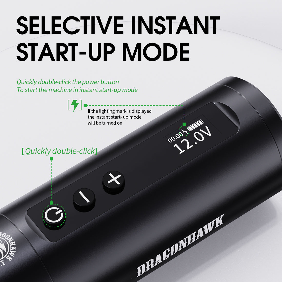 Dragonhawk X10 Wireless Tattoo Pen 3.5MM Stroke Beginner Tattoo Kit - Dragonhawktattoos