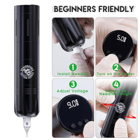 Dragonhawk Beginner Wireless Complete Tattoo Kit 2 Batteries - Dragonhawktattoos