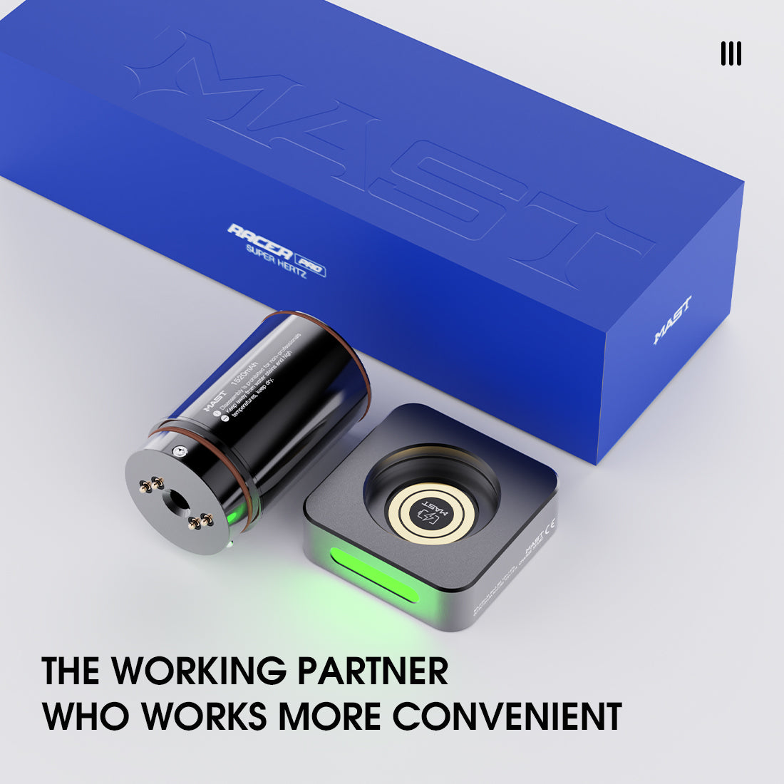 Original Battery&Charging Base for MAST Racer Pro Wireless Tattoo Pen Machine - Dragonhawktattoos