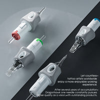 Dragonhawk Glide Extra Smooth Tattoo Cartridges 0.35MM Round Magnum 5MM Taper- Box of 20 - Dragonhawktattoos