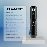 Mast Flip4 Pro Wireless Tattoo Machine Pen 2.5mm-4.5mm Strokes Length - Dragonhawktattoos