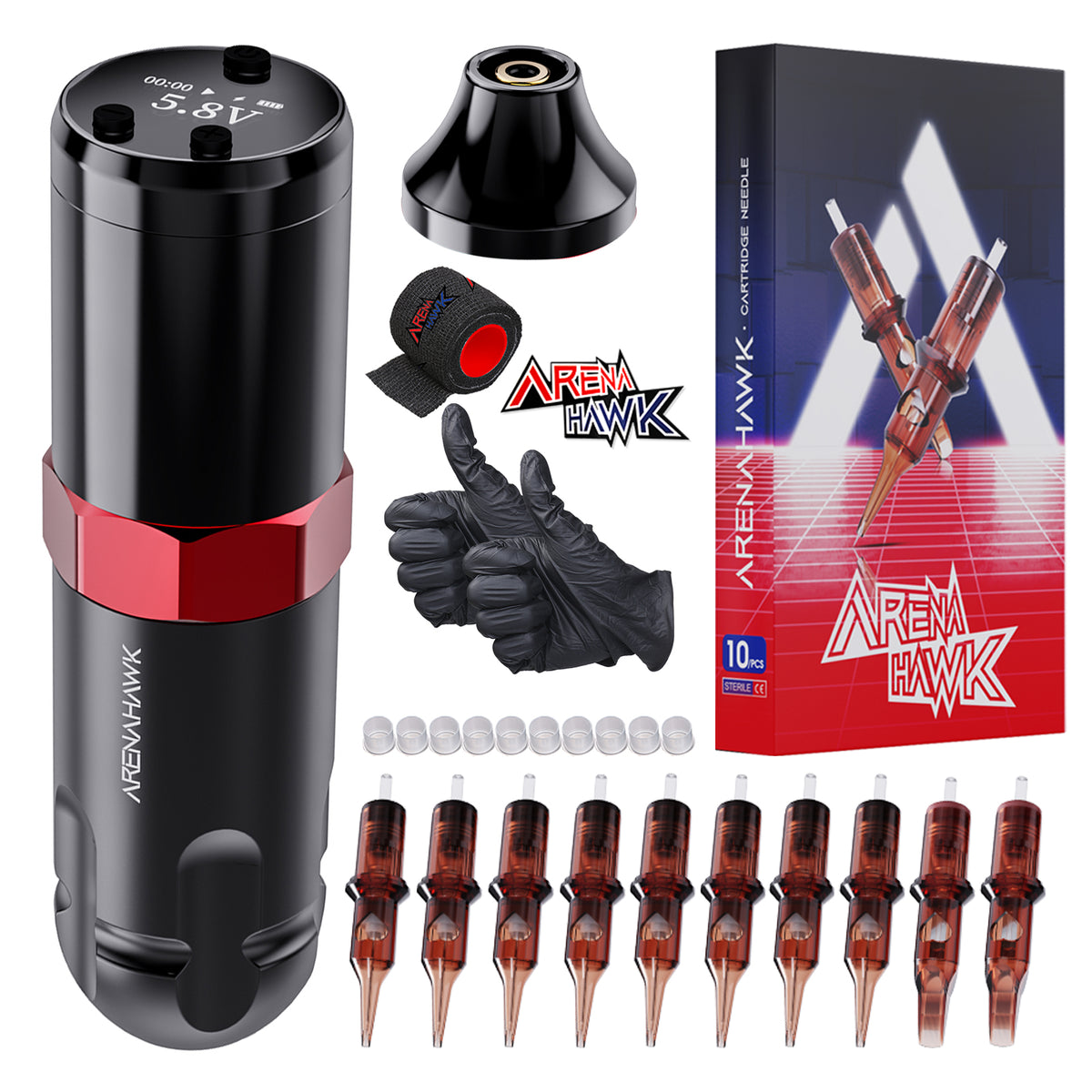 Arenahawk Ranger Wireless Tattoo Pen Machine Starter Bundle - Dragonhawktattoos