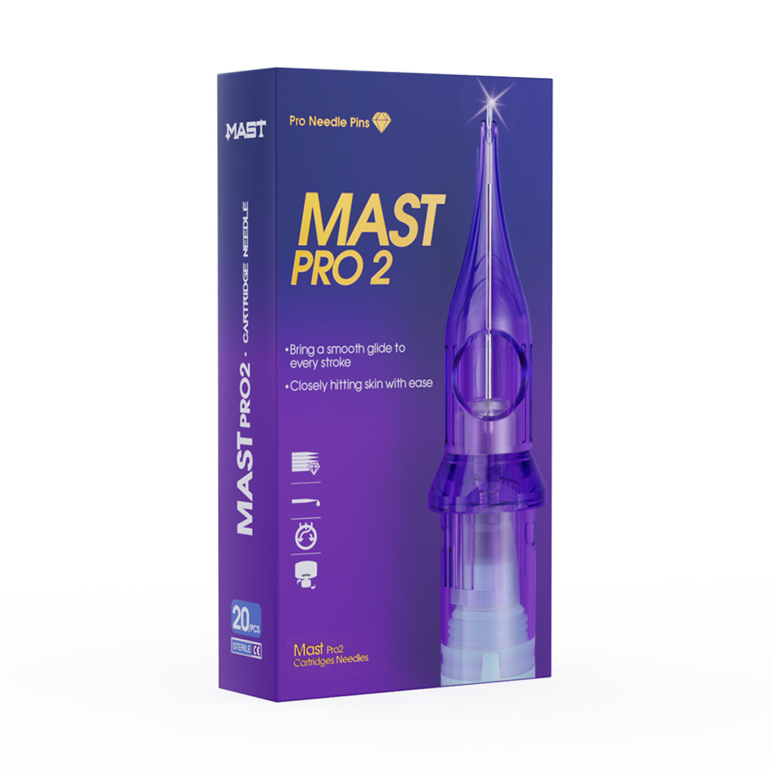 Mast Pro 2 Tattoo Cartridges 0.35MM Round Shader- Box of 20 - Dragonhawktattoos