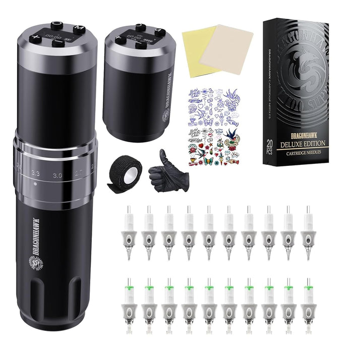 Dragonhawk Wireless Tattoo Pen Machine Kit - Dragonhawktattoos