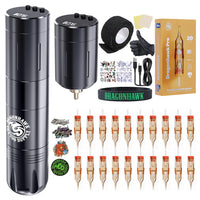 Dragonhawk Beginner Wireless Complete Tattoo Kit 2 Batteries - Dragonhawktattoos