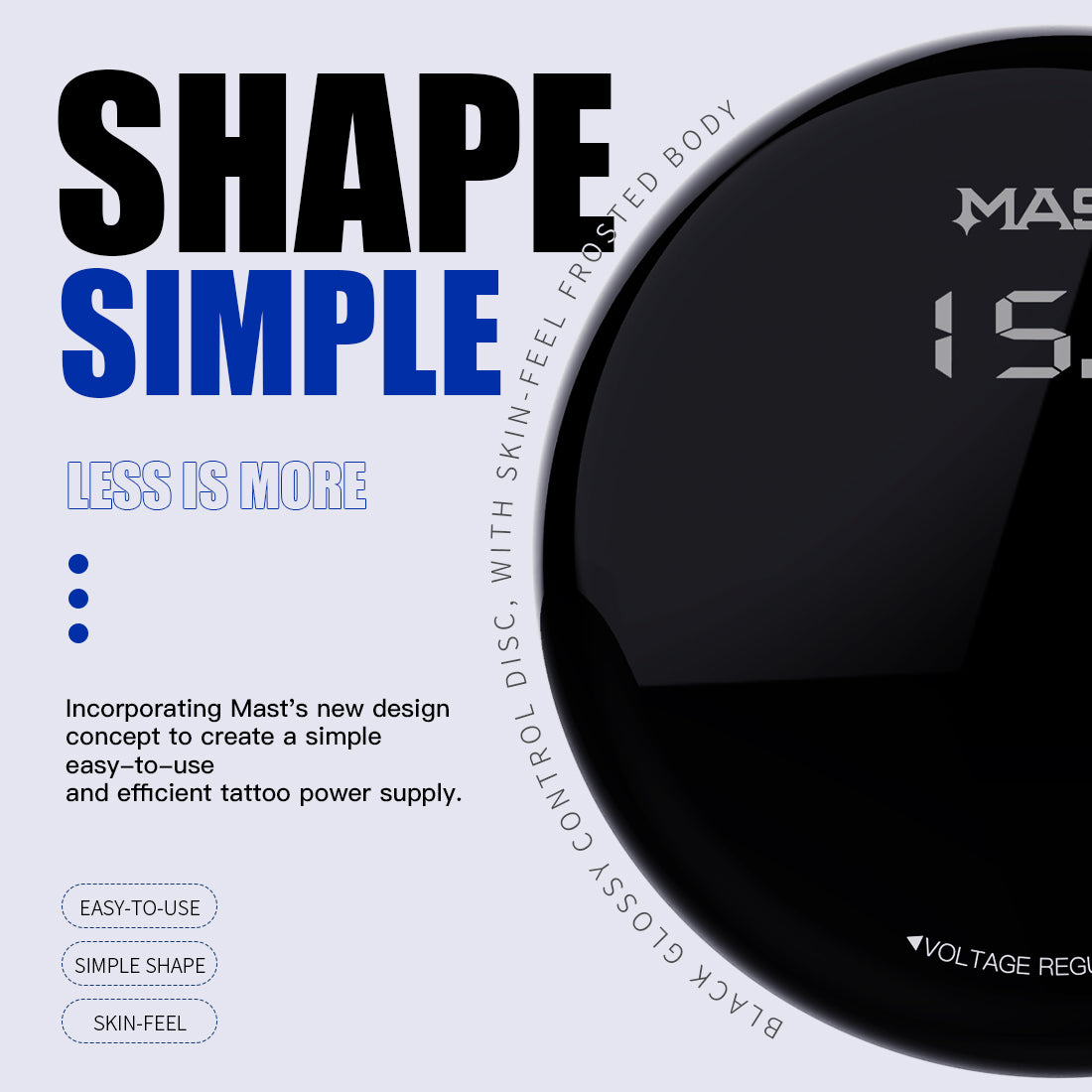 Mast Circle Tattoo Power Supply OLED Simple Power for Tattoo Machines - Dragonhawktattoos
