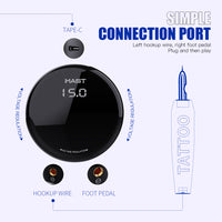 Mast Circle Tattoo Power Supply OLED Simple Power for Tattoo Machines - Dragonhawktattoos