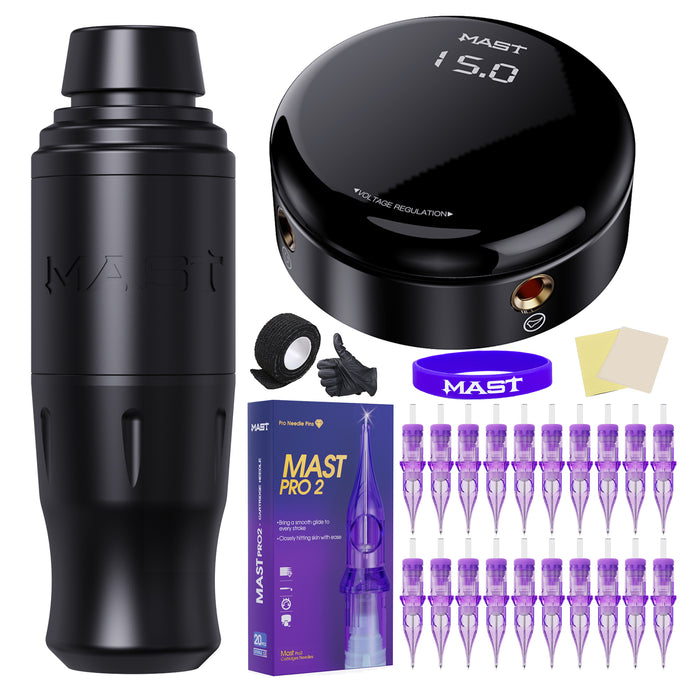 Mast Sensor2 Tattoo Pen Machine Kit With Circle Tattoo Power Supply - Dragonhawktattoos