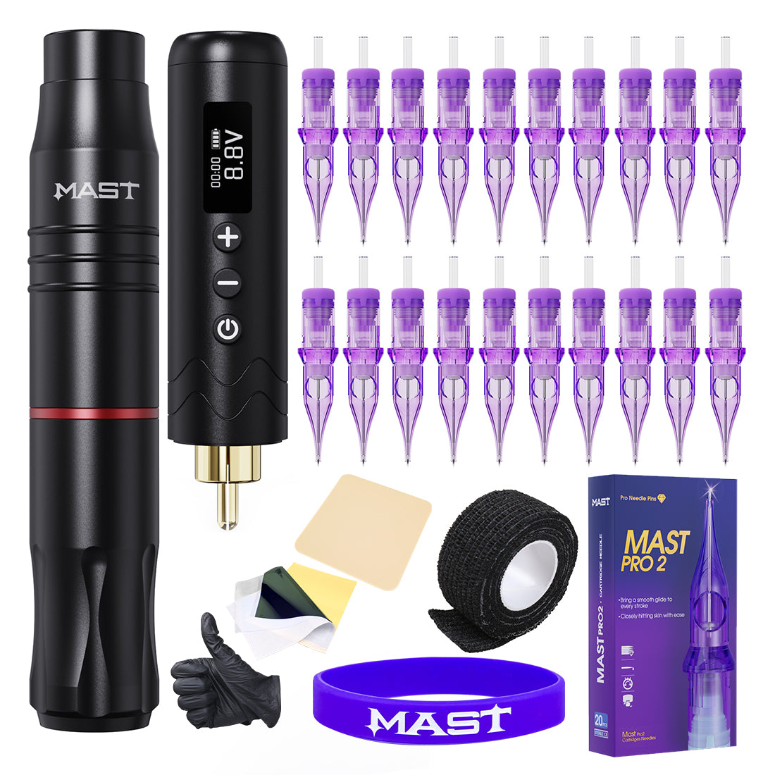 Mast Tour2 Tattoo Batteries Kit Wireless Tattoo Pen Machine - Dragonhawktattoos