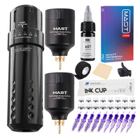 Mast Flip Rotary Tattoo Pen Machine Wireless Battery Kit - Dragonhawktattoos