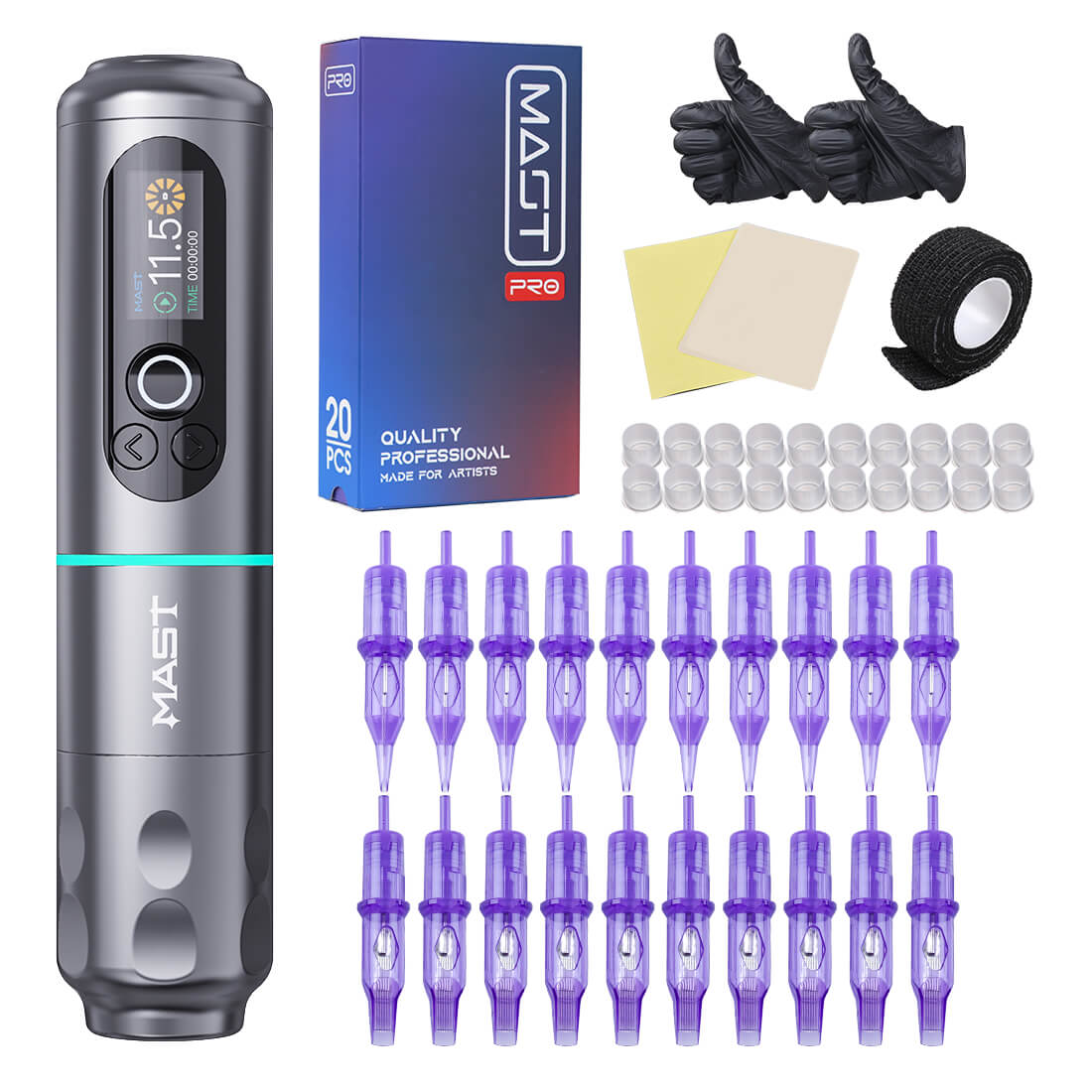 Mast Archer 2 Rotary Tattoo Machine Pen Wireless Advanced Bundle - Dragonhawktattoos