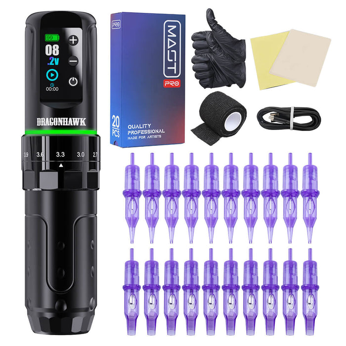 Dragonhawk L3 Wireless Tattoo Machine Tattoo Kit - Dragonhawktattoos