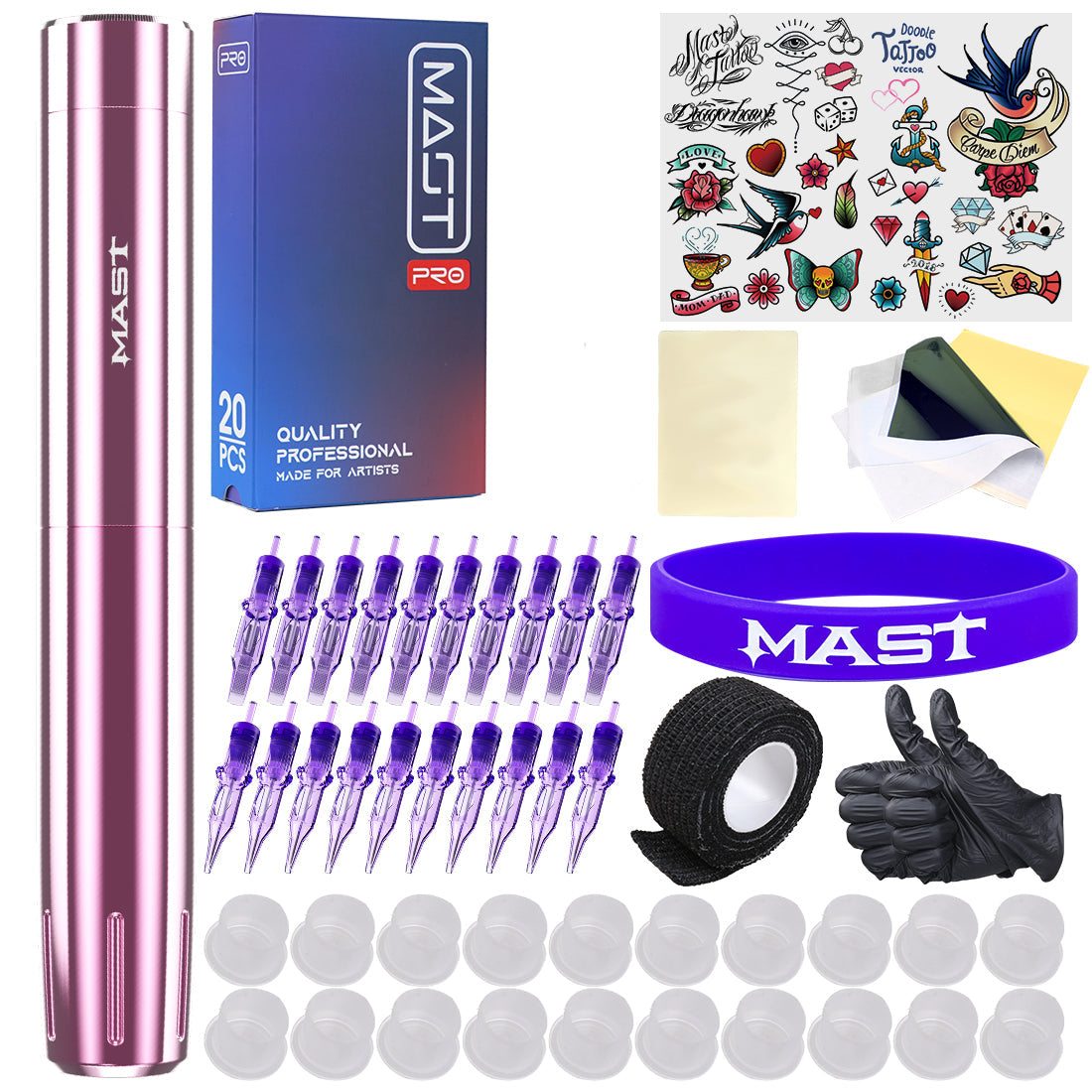 Mast Tour Y22 Wireless Tattoo Machine Professional Bundle - Dragonhawktattoos