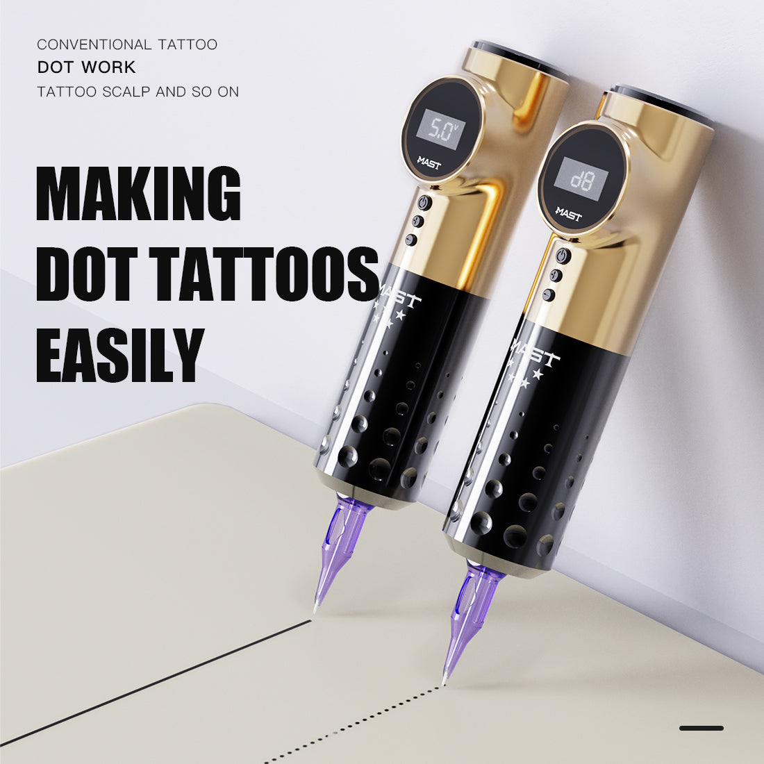 Mast Tattoo Archer Pro 5 Star Series Wireless Tattoo Pen Machine - Dragonhawktattoos