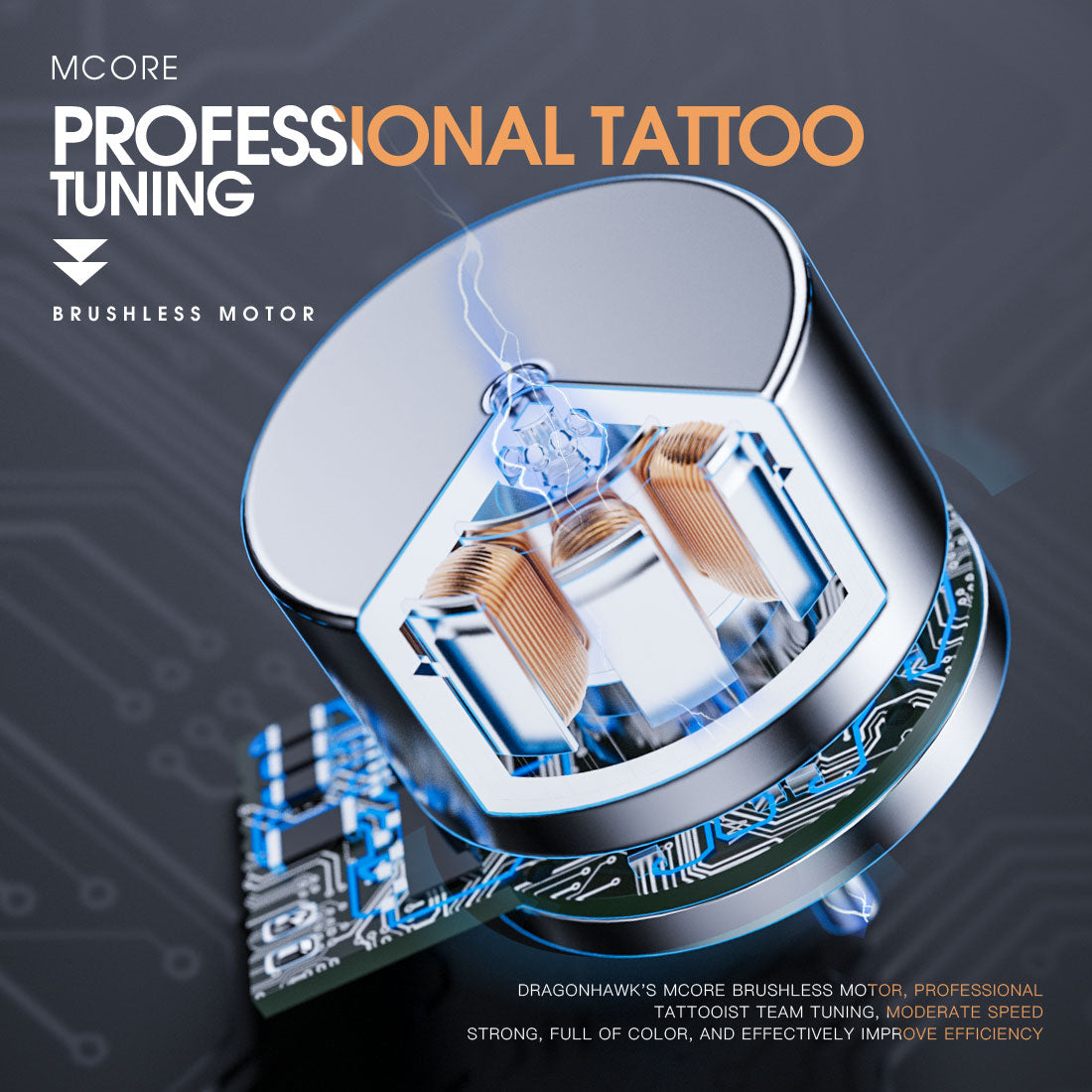 Dragonhawk X7 Rotary Tattoo Machine Wireless Professional Bundle - Dragonhawktattoos