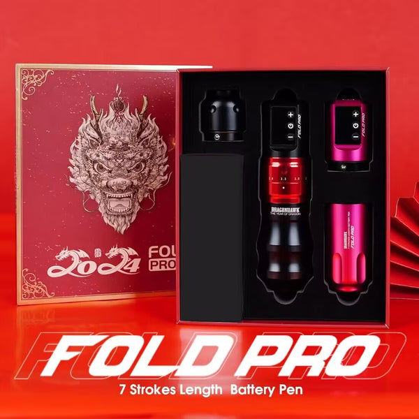 The Year of Dragonhawk Fold Pro Machine Pen with  Two Batteries - Dragonhawktattoos