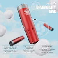 Dragonhawk X8 Tattoo Wireless Kit Speed Adjust Frequency Adjustable - Dragonhawktattoos