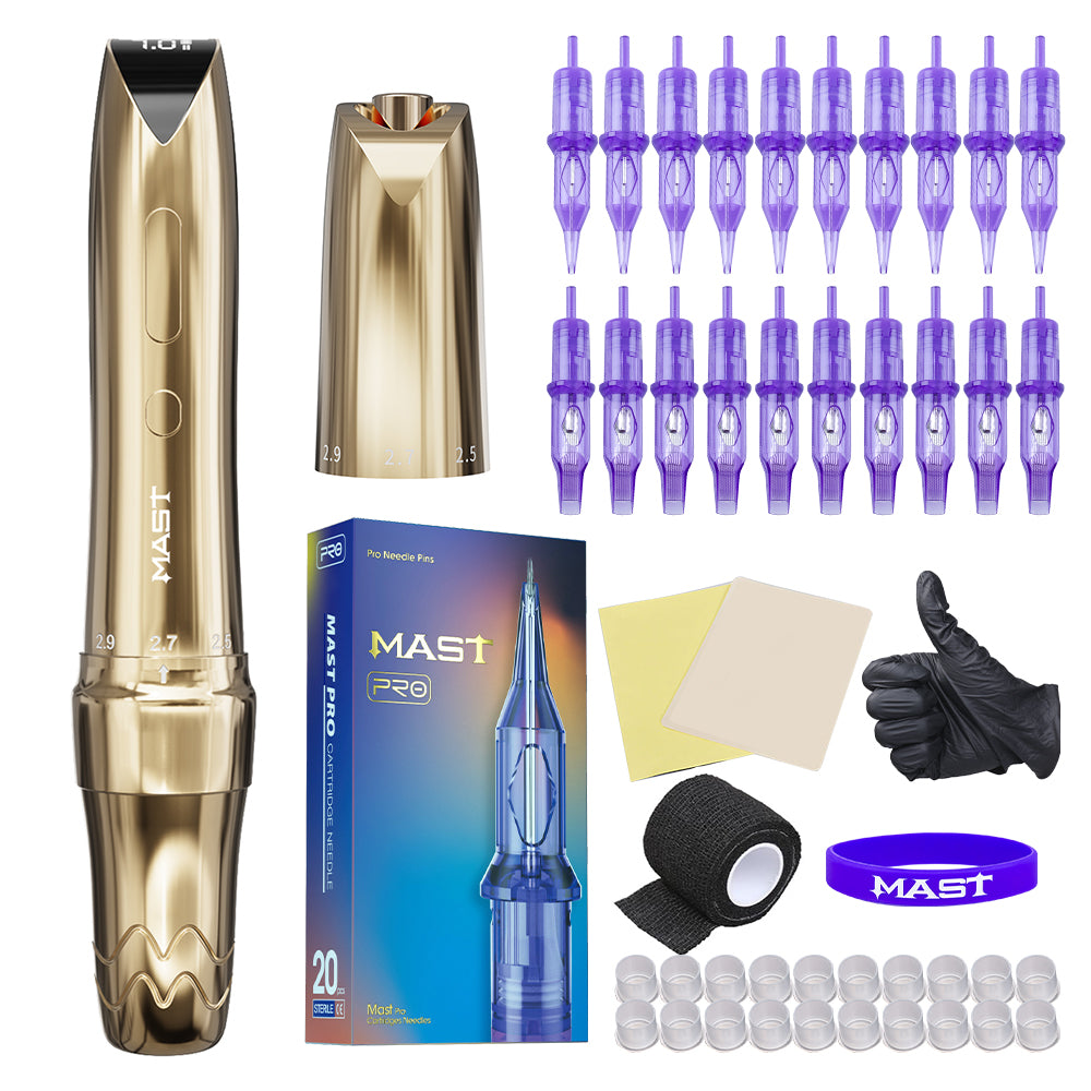 Mast P60 Wireless Tattoo Kit With 20pcs Tattoo Needles - Dragonhawktattoos