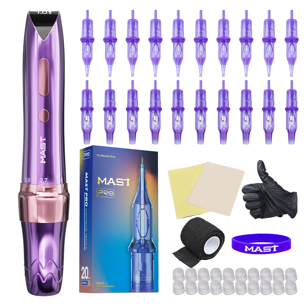 Mast P60 Wireless Tattoo Kit With 20pcs Tattoo Needles - Dragonhawktattoos
