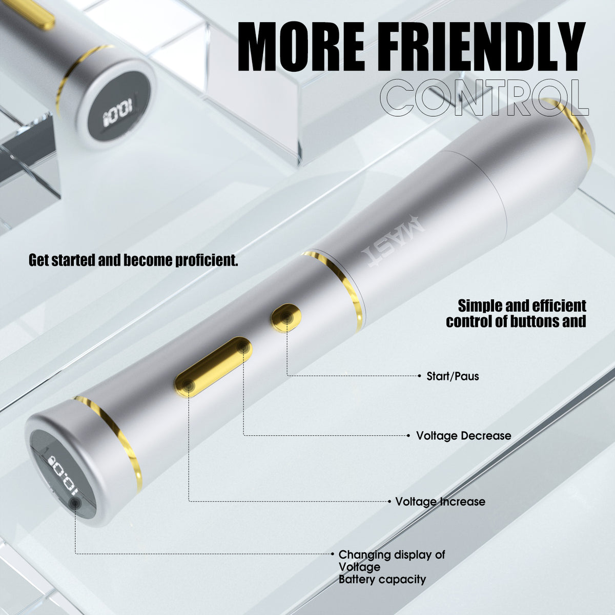 Mast P40 Wireless Pen Machine with 2.5MM Stroke - Dragonhawktattoos