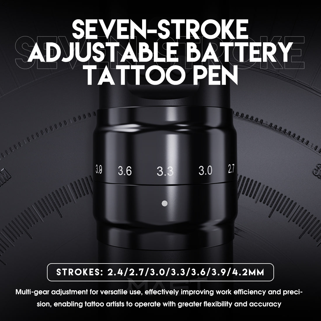 Mast Tattoo Fold2 Pro Wireless Pen Machine 2.4-4.2mm Strokes Length Changeable - Dragonhawktattoos