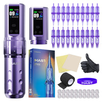 Dragonhawk Mast Fold2 Pro Wireless Tattoo Kit With 20pcs Tattoo Needles - Dragonhawktattoos