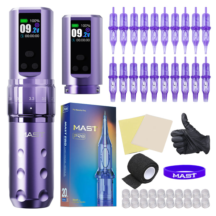 Dragonhawk Mast Fold2 Pro Wireless Tattoo Kit With 20pcs Tattoo Needles - Dragonhawktattoos