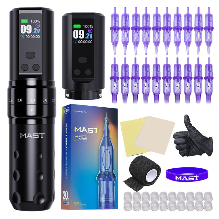 Dragonhawk Mast Fold2 Pro Wireless Tattoo Kit With 20pcs Tattoo Needles - Dragonhawktattoos